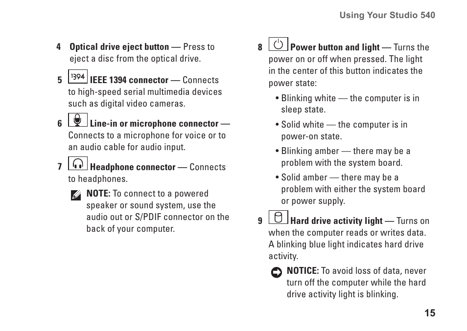 Dell Studio Desktop D540 (Late 2008) User Manual | Page 17 / 62