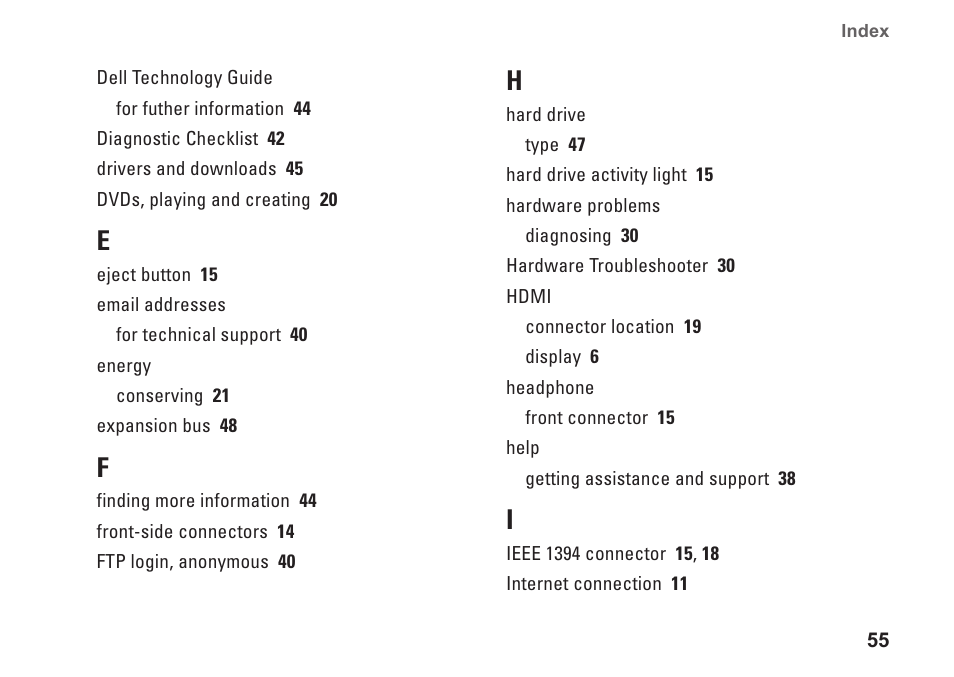 Dell Studio Desktop D540 (Late 2008) User Manual | Page 57 / 62