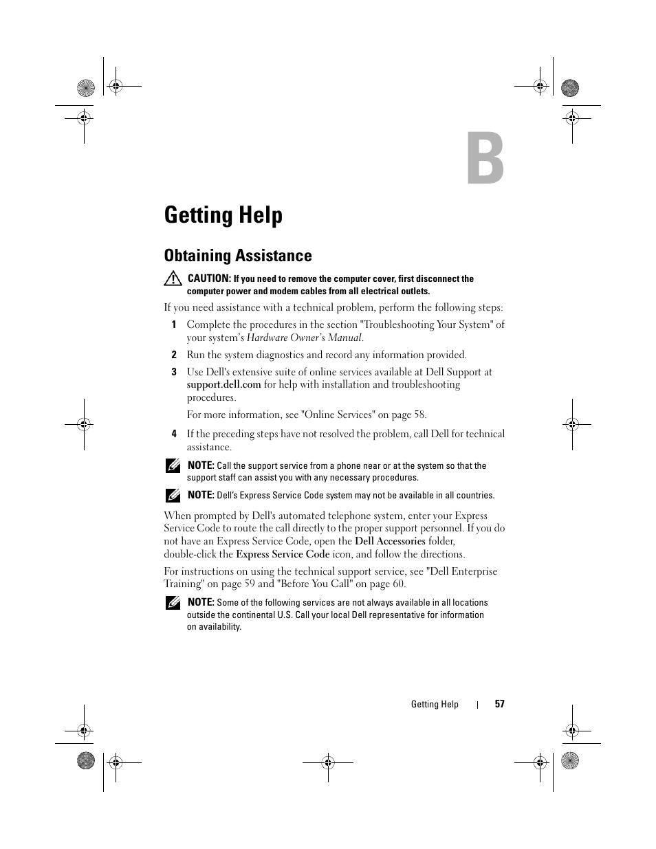 Getting help, Obtaining assistance, Command. contact dell | E faulted. contact dell | Dell Serial Attached SCSI 6iR Integrated and Adapter User Manual | Page 59 / 86