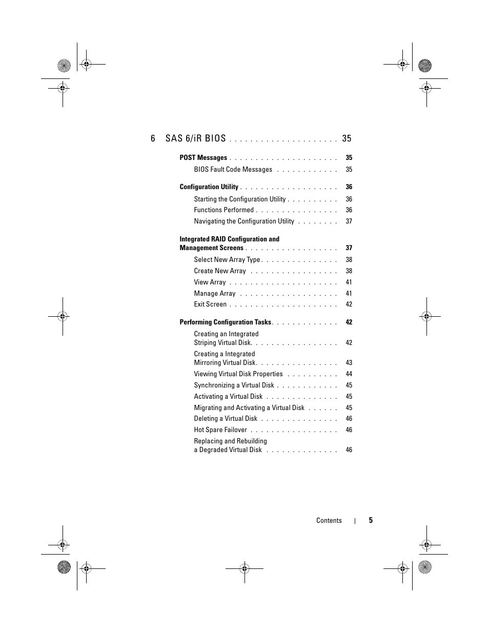 6sas 6/ir bios | Dell Serial Attached SCSI 6iR Integrated and Adapter User Manual | Page 7 / 86