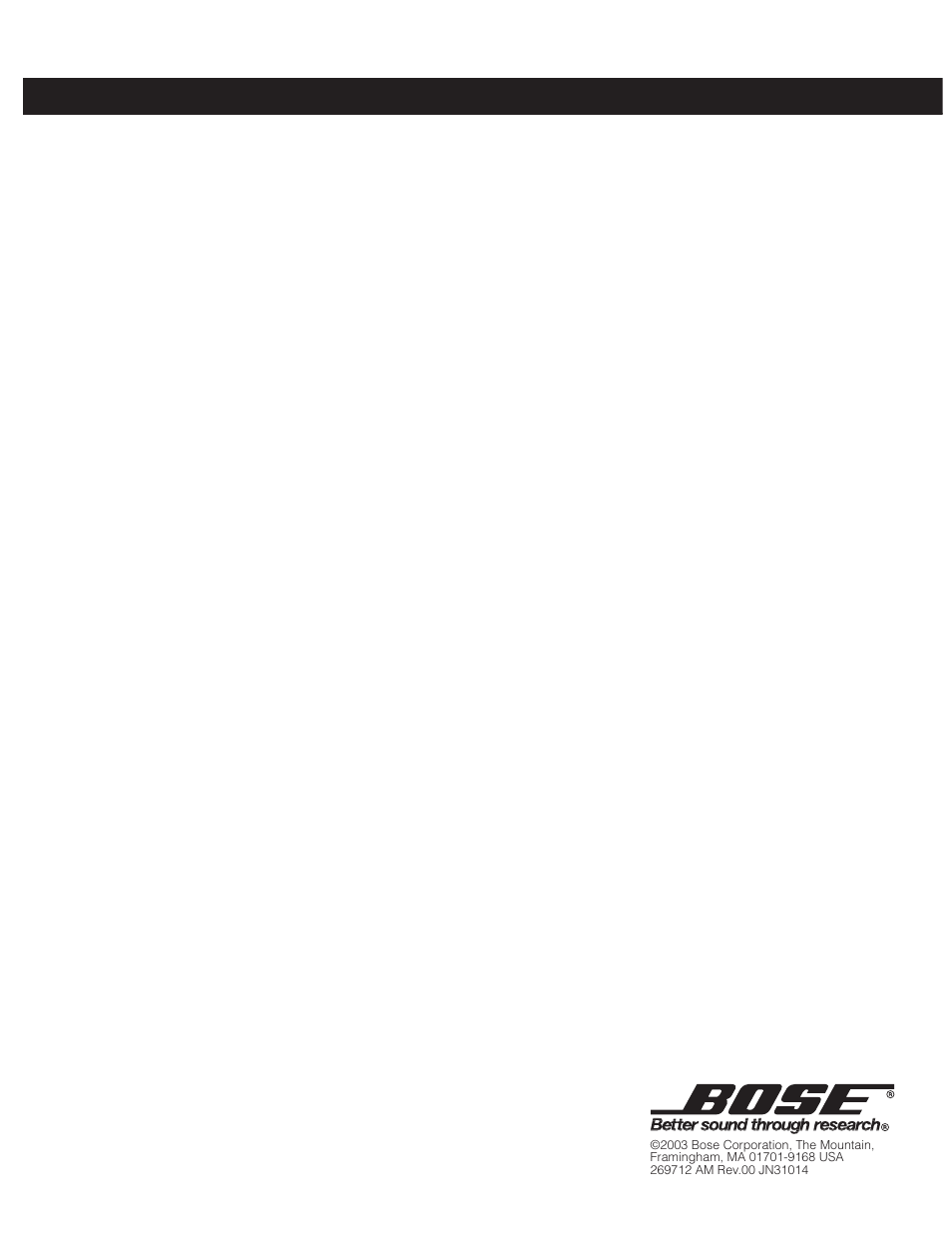 Bose 18 User Manual | Page 28 / 28