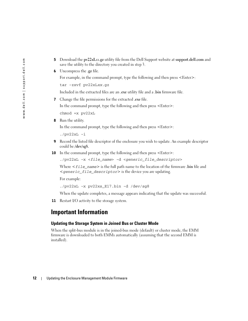 Important information | Dell PowerVault 220S (SCSI) User Manual | Page 12 / 14