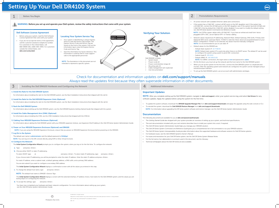 Dell PowerVault DR4100 User Manual | 1 page