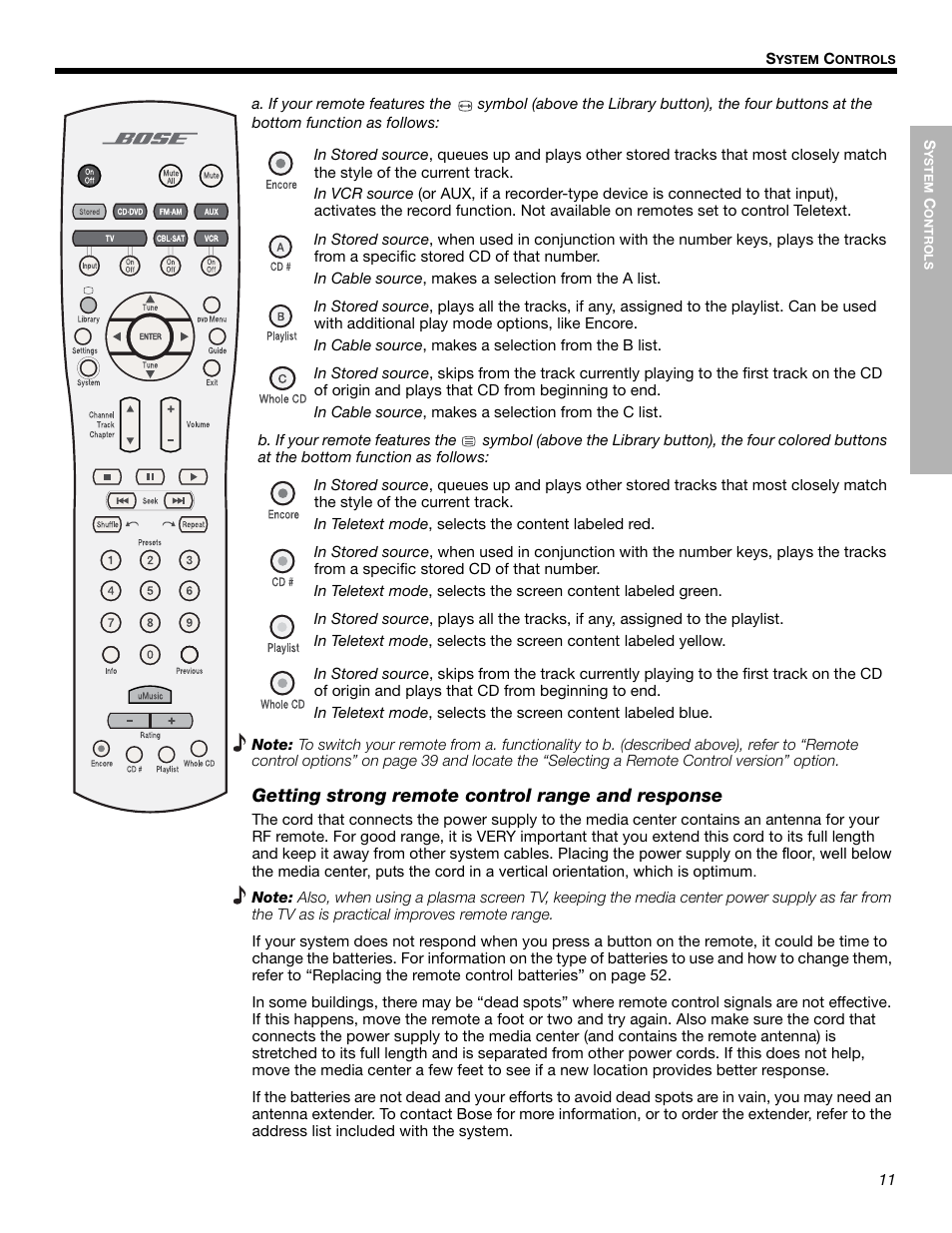 Bose LIFESTYLE 525p 625p User Manual | Page 11 / 68