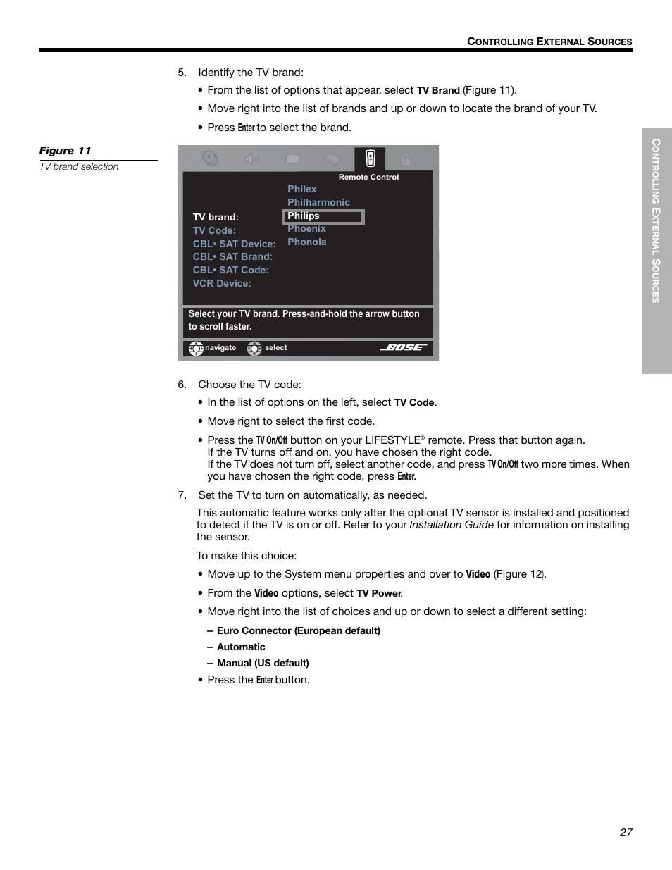 Bose LIFESTYLE 525p 625p User Manual | Page 27 / 68