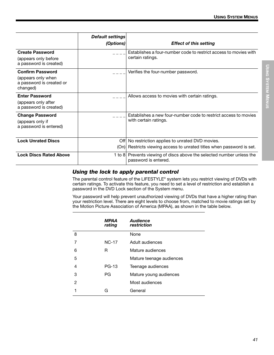 Bose LIFESTYLE 525p 625p User Manual | Page 41 / 68