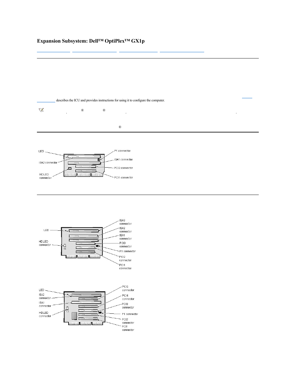 Expansion subsystem: dell™ optiplex™ gx1p | Dell OptiPlex GX1p User Manual | Page 33 / 106