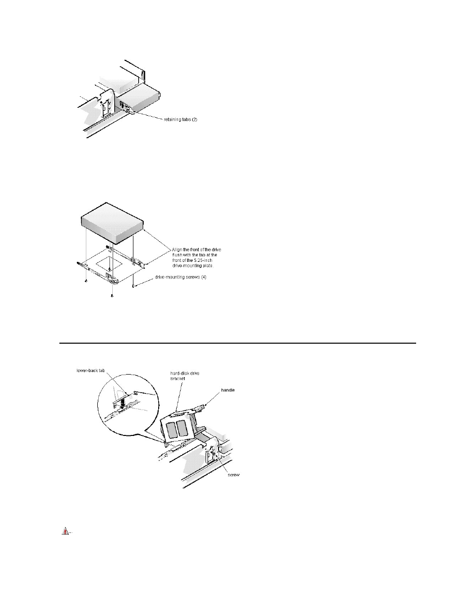 Hard-disk drive bracket removal | Dell OptiPlex GX1p User Manual | Page 67 / 106