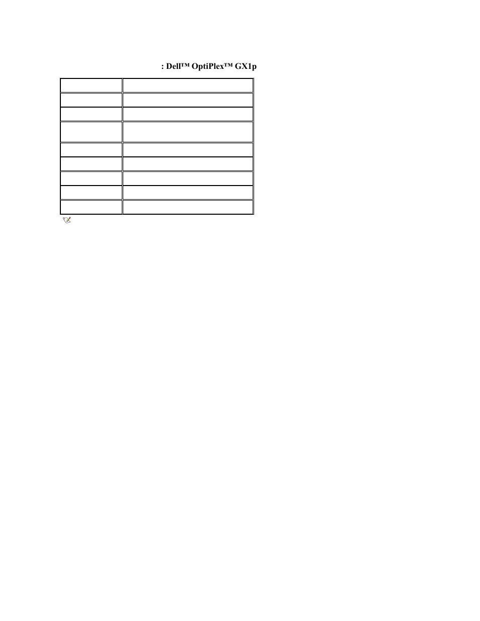 Dma channel assignments: dell™ optiplex™ gx1p | Dell OptiPlex GX1p User Manual | Page 7 / 106