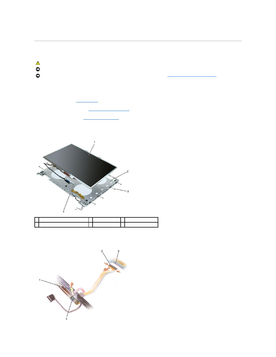 Display panel, Removing the display panel | Dell Vostro 1000 (Mid 2007) User Manual | Page 18 / 45
