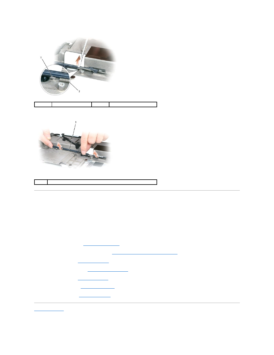 Replacing the battery latch assembly | Dell Vostro 1000 (Mid 2007) User Manual | Page 3 / 45