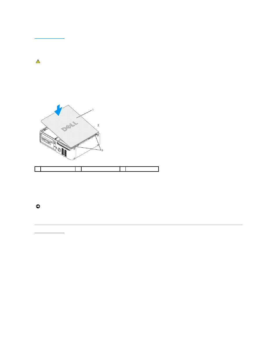 Replacing the computer cover | Dell Dimension 3100C User Manual | Page 10 / 46