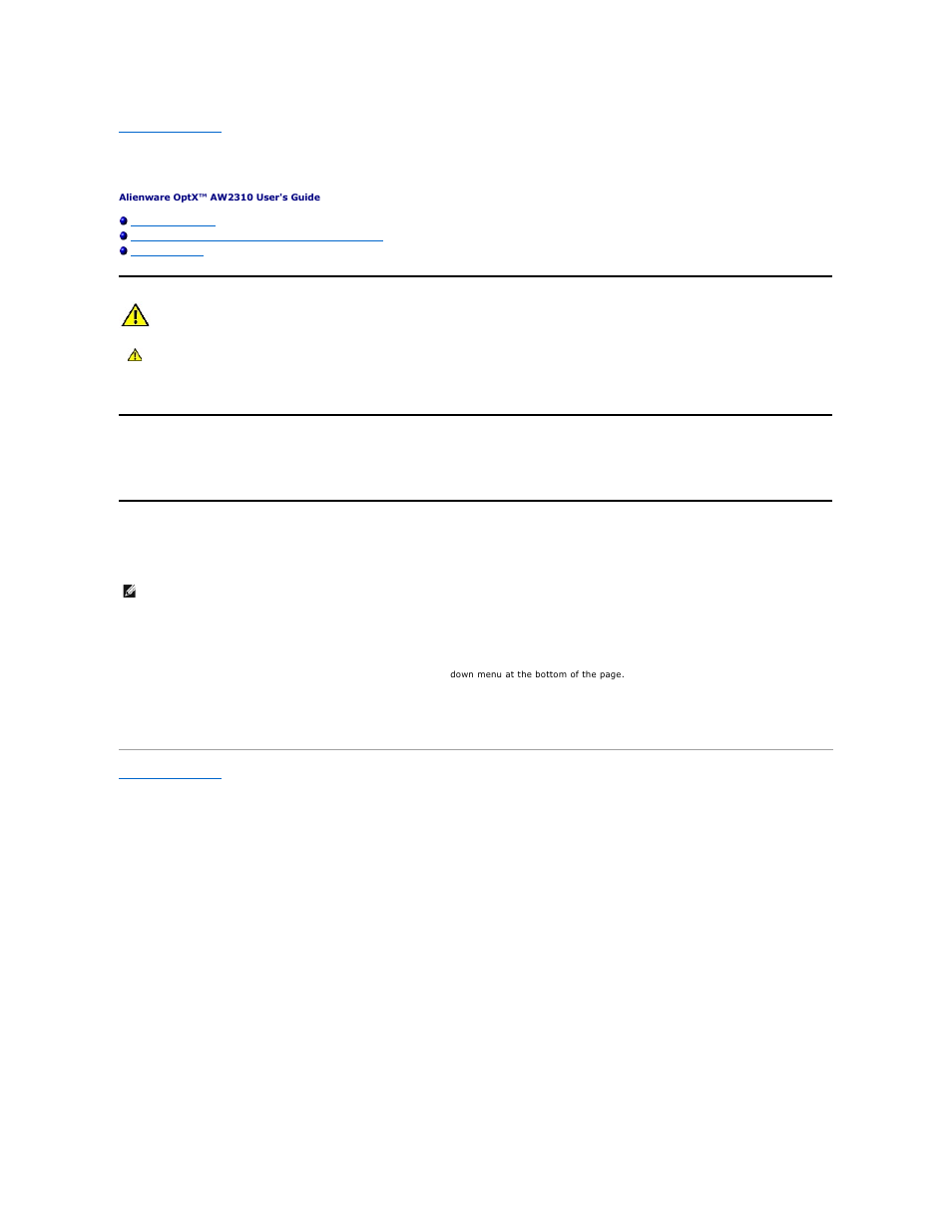 Appendix, Warning: safety instructions, Contacting dell | Dell AW2310 Monitor User Manual | Page 12 / 34