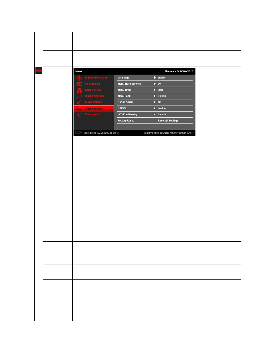 Dell AW2310 Monitor User Manual | Page 23 / 34