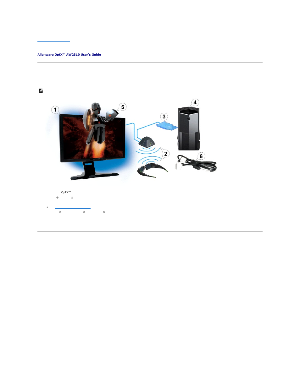Setting for stereoscopic 3d gaming, Requirements for stereoscopic 3d gaming | Dell AW2310 Monitor User Manual | Page 34 / 34