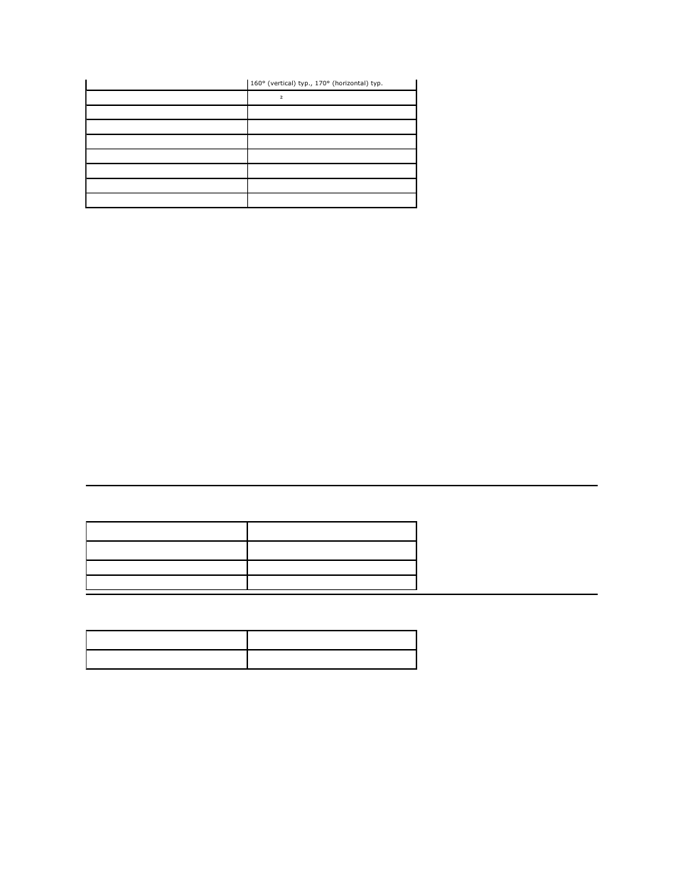 Resolution specifications video supported modes | Dell AW2310 Monitor User Manual | Page 6 / 34