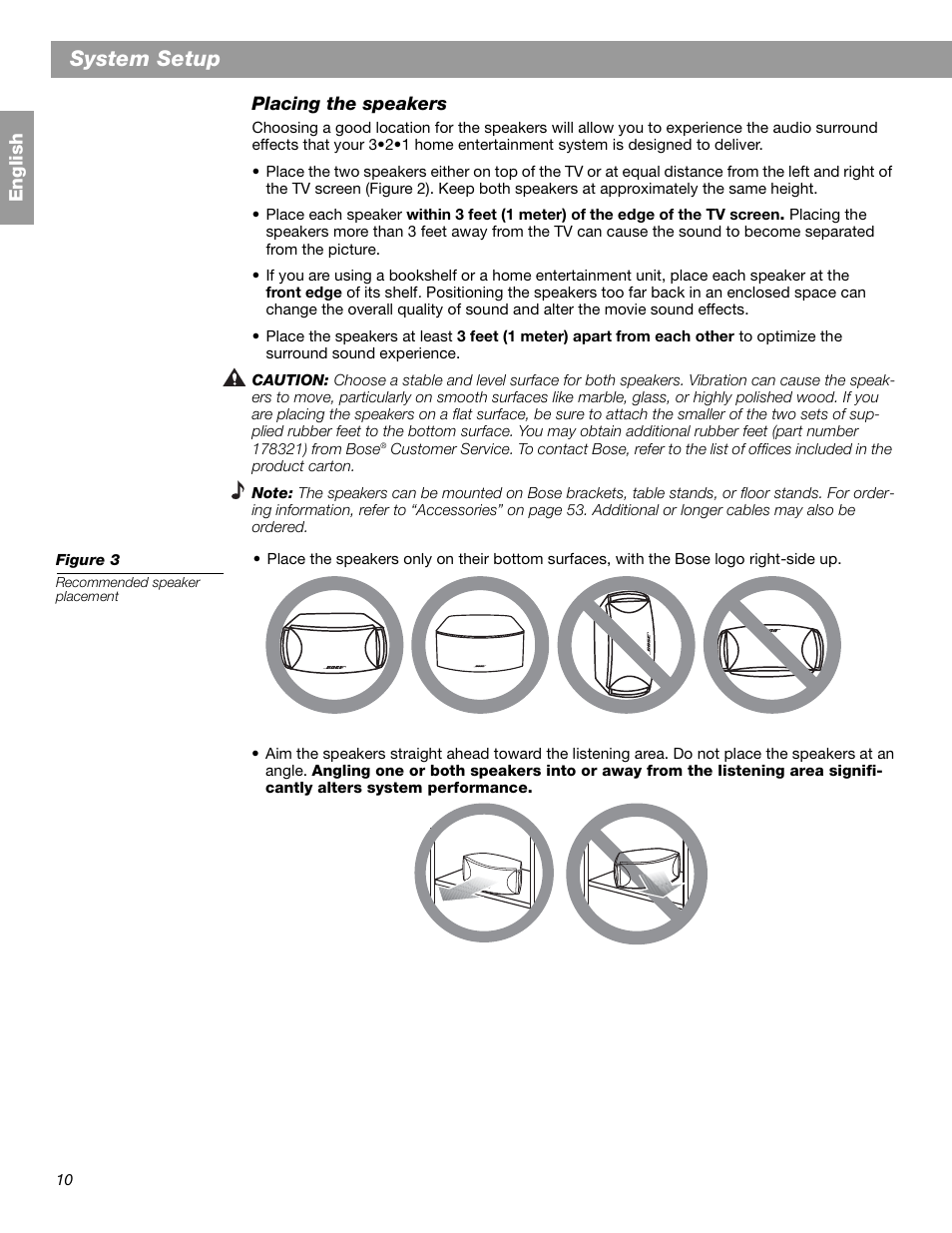 System setup | Bose 3.2.1 GS Series II User Manual | Page 10 / 180