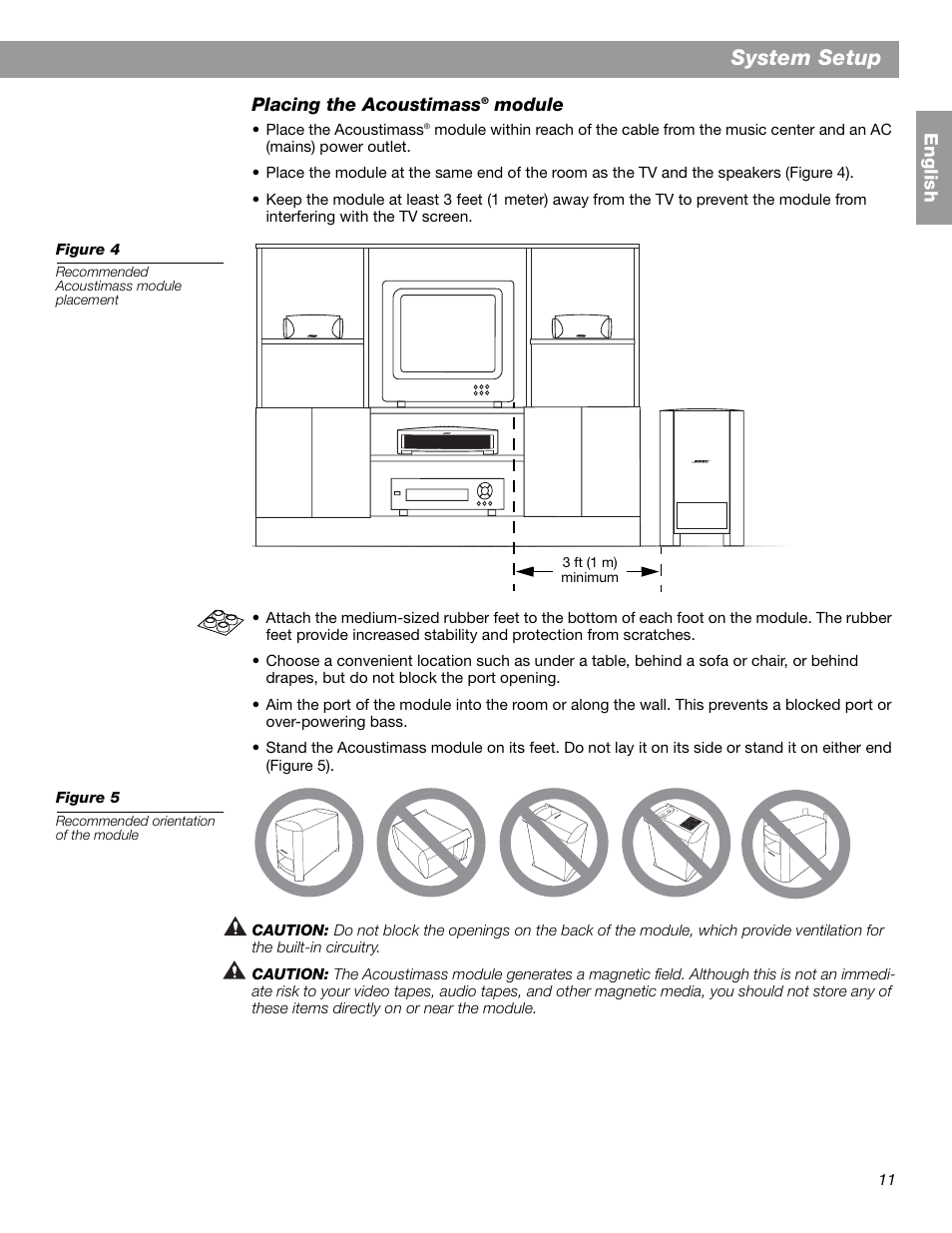 System setup | Bose 3.2.1 GS Series II User Manual | Page 11 / 180
