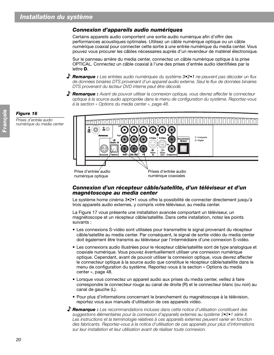 Installation du système | Bose 3.2.1 GS Series II User Manual | Page 132 / 180