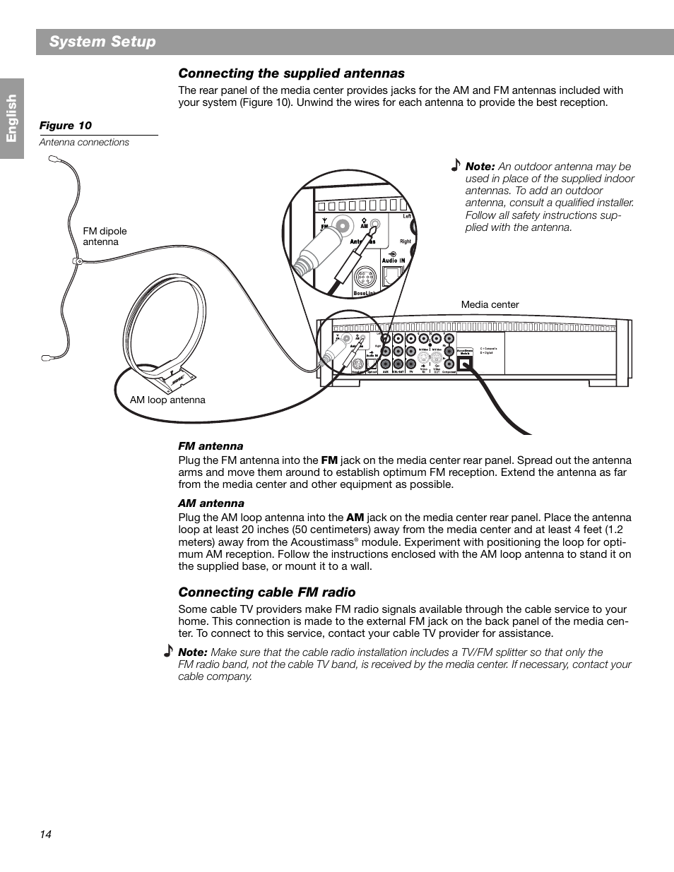 System setup | Bose 3.2.1 GS Series II User Manual | Page 14 / 180