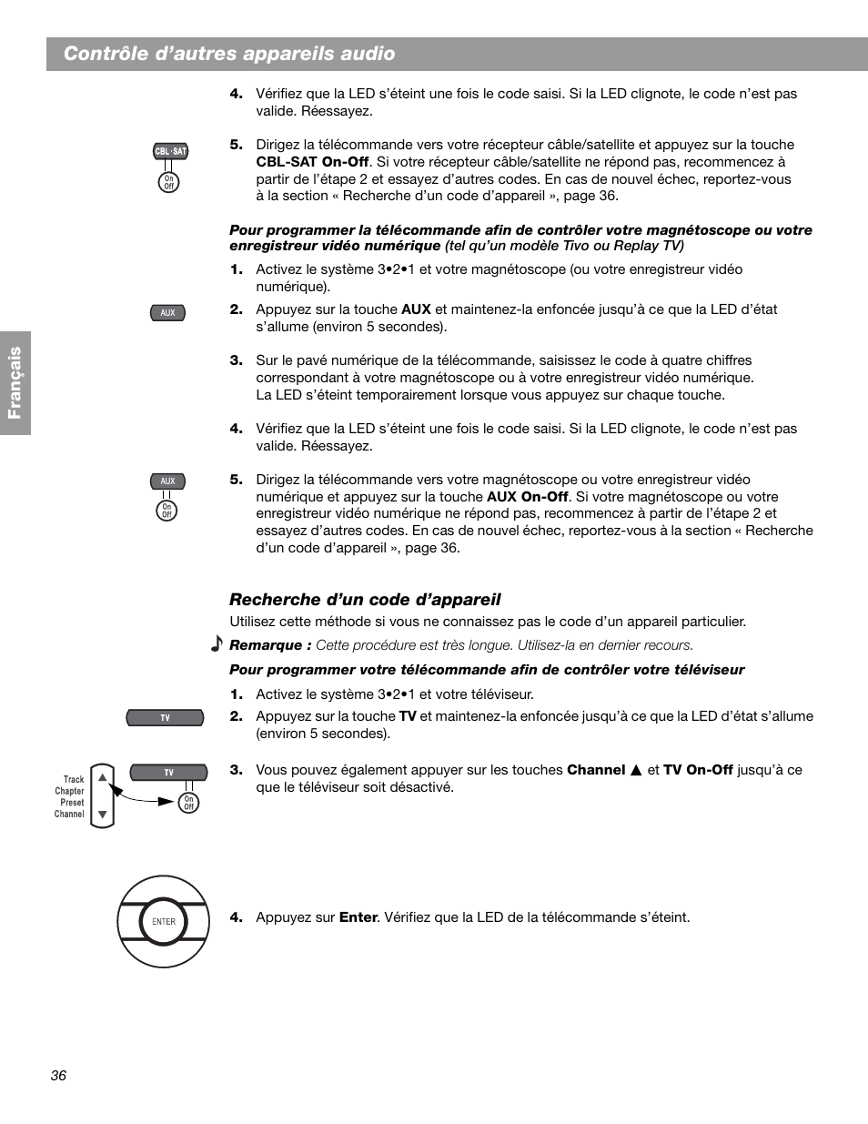 Contrôle d’autres appareils audio | Bose 3.2.1 GS Series II User Manual | Page 148 / 180
