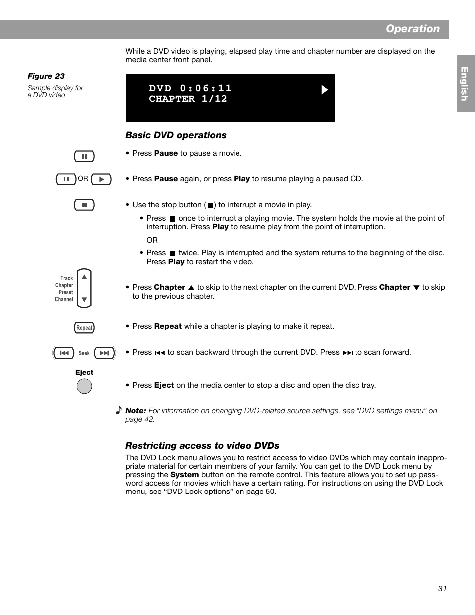 Operation | Bose 3.2.1 GS Series II User Manual | Page 31 / 180