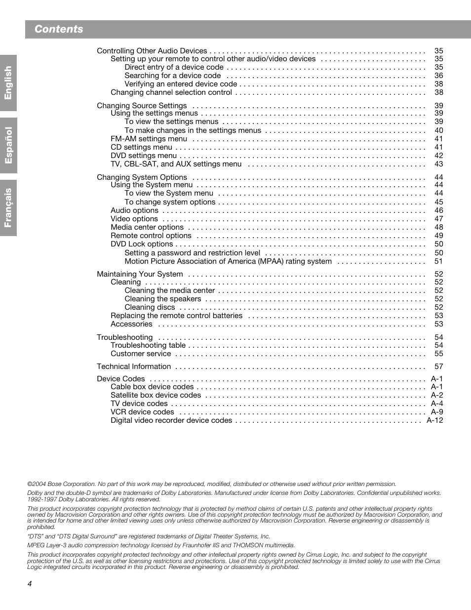 Bose 3.2.1 GS Series II User Manual | Page 4 / 180