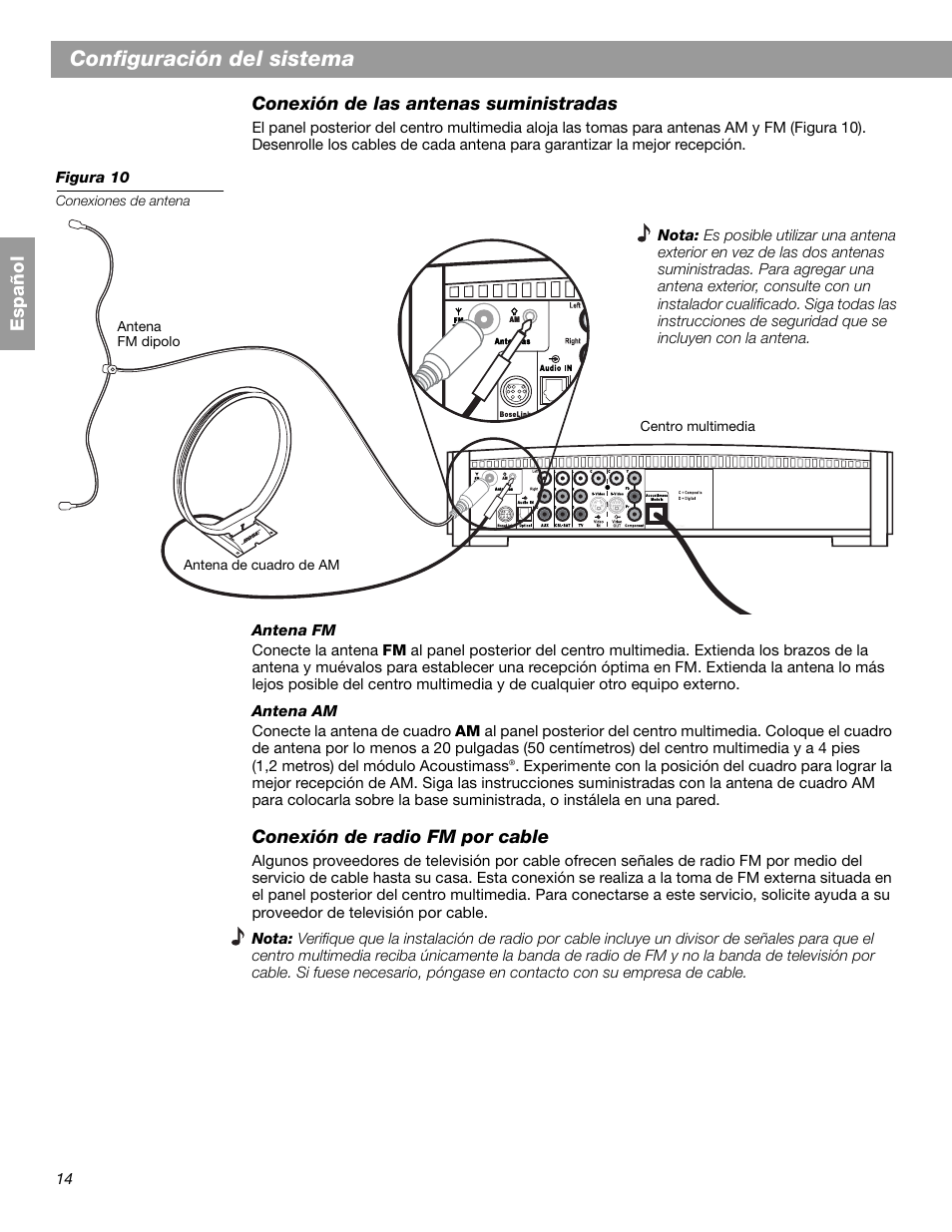 Configuración del sistema | Bose 3.2.1 GS Series II User Manual | Page 70 / 180