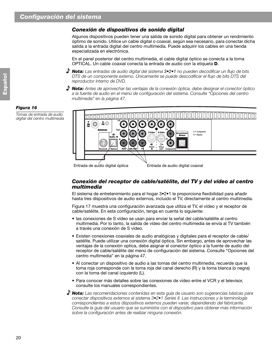 Configuración del sistema | Bose 3.2.1 GS Series II User Manual | Page 76 / 180