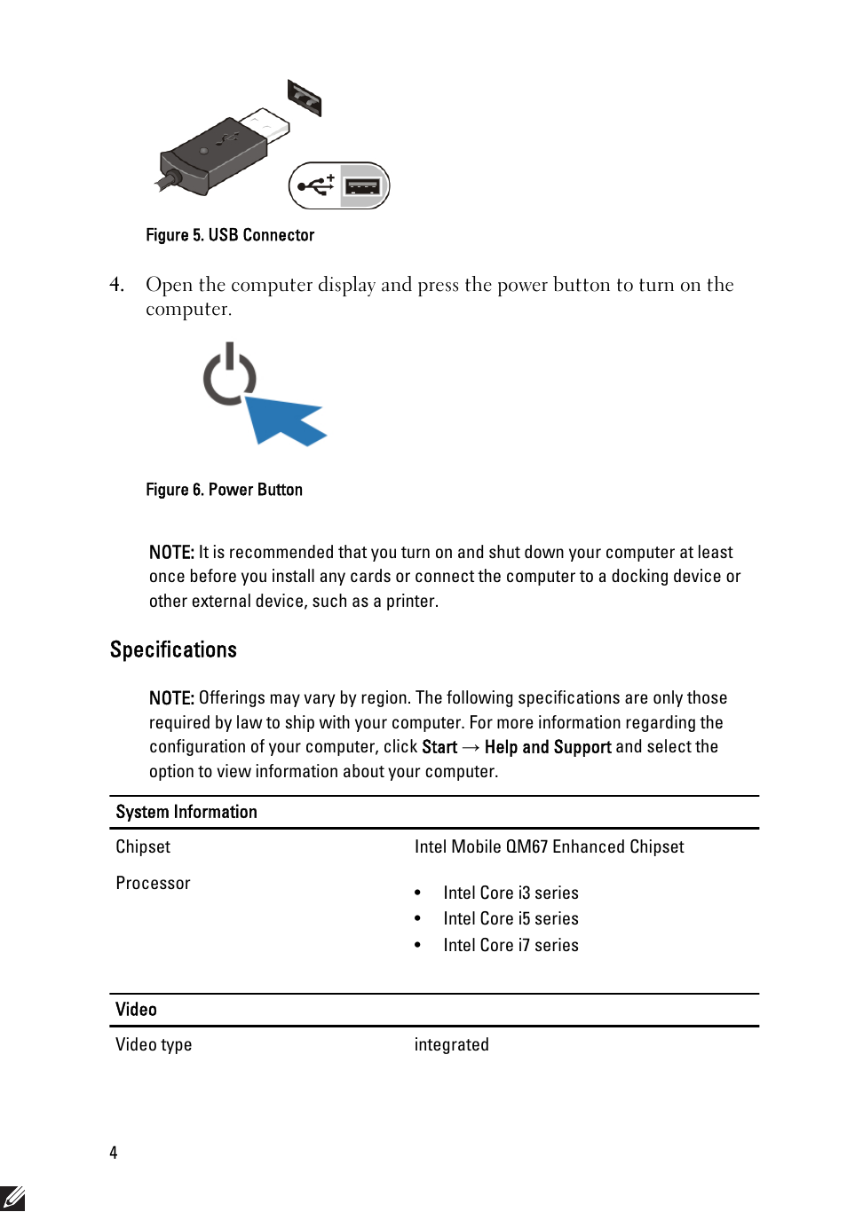 Specifications | Dell Latitude E6220 (Mid 2011) User Manual | Page 4 / 8