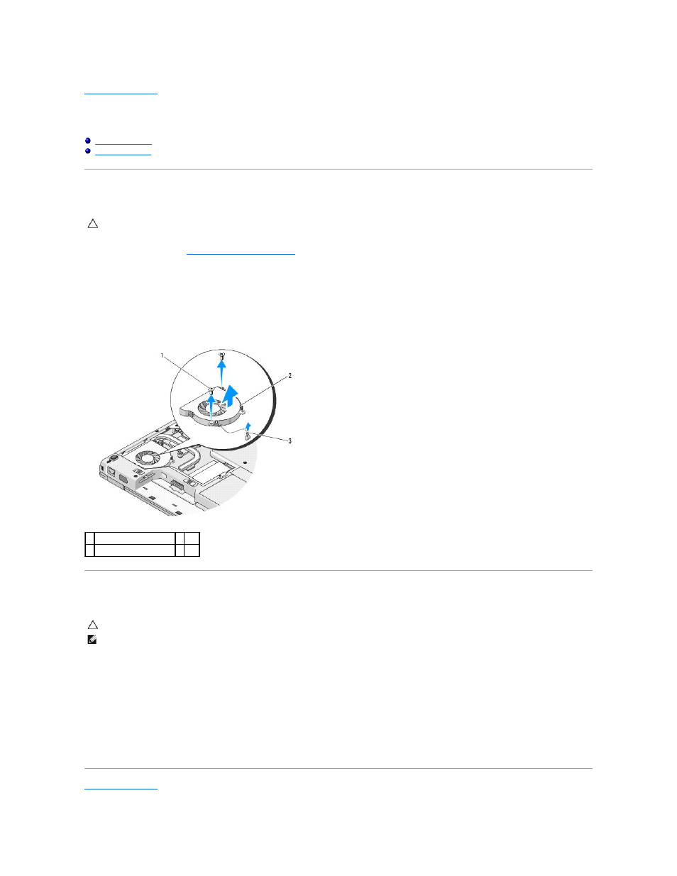 Removing the fan, Replacing the fan | Dell Vostro 1310 (Early 2008) User Manual | Page 23 / 65
