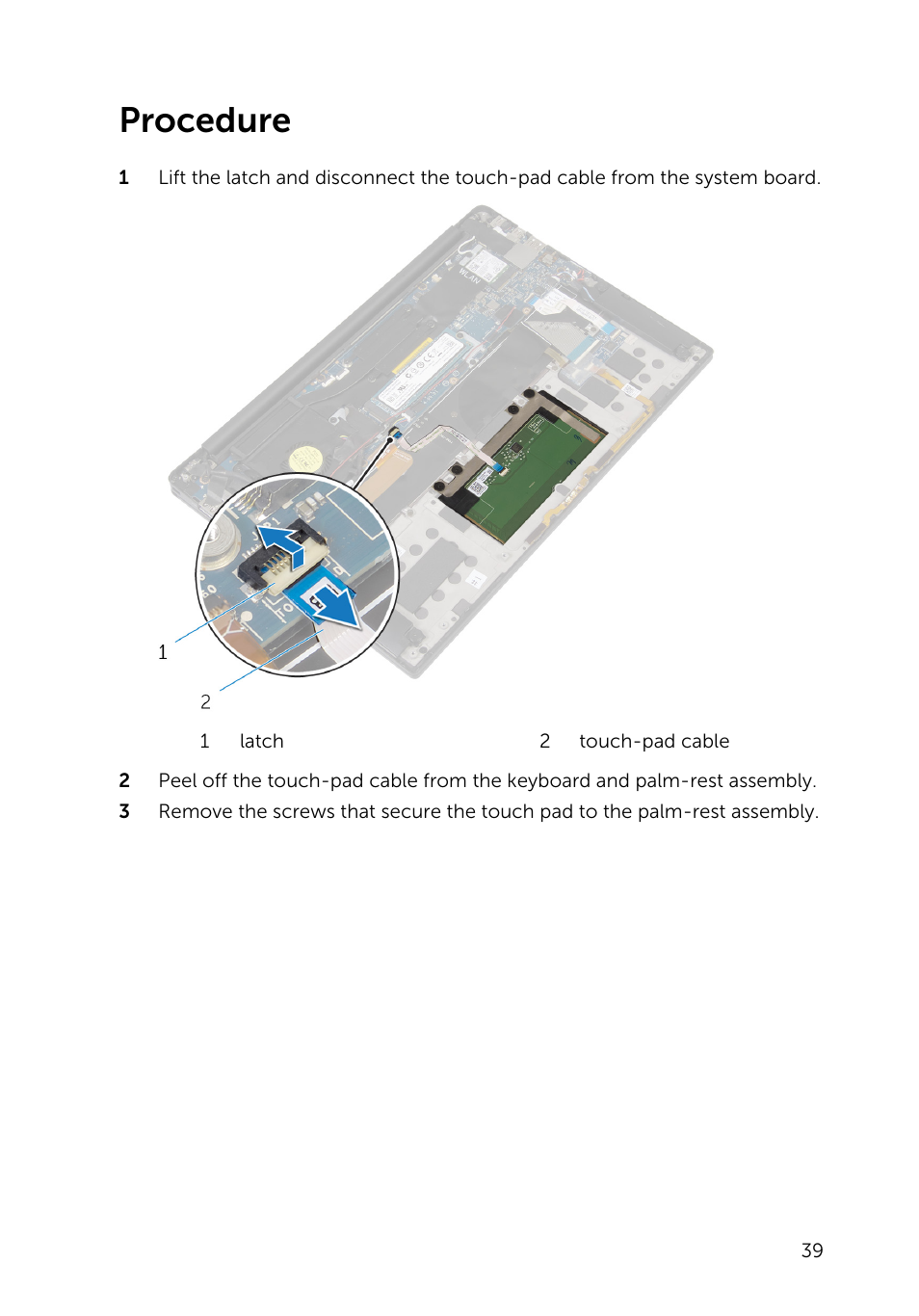 Procedure | Dell XPS 13 (9343, Early 2015) User Manual | Page 39 / 86