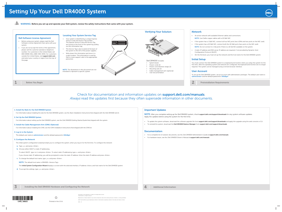 Dell DR4000 User Manual | 1 page