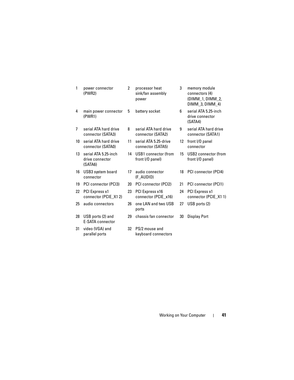 Dell Vostro 220 (Late 2008) User Manual | Page 41 / 138