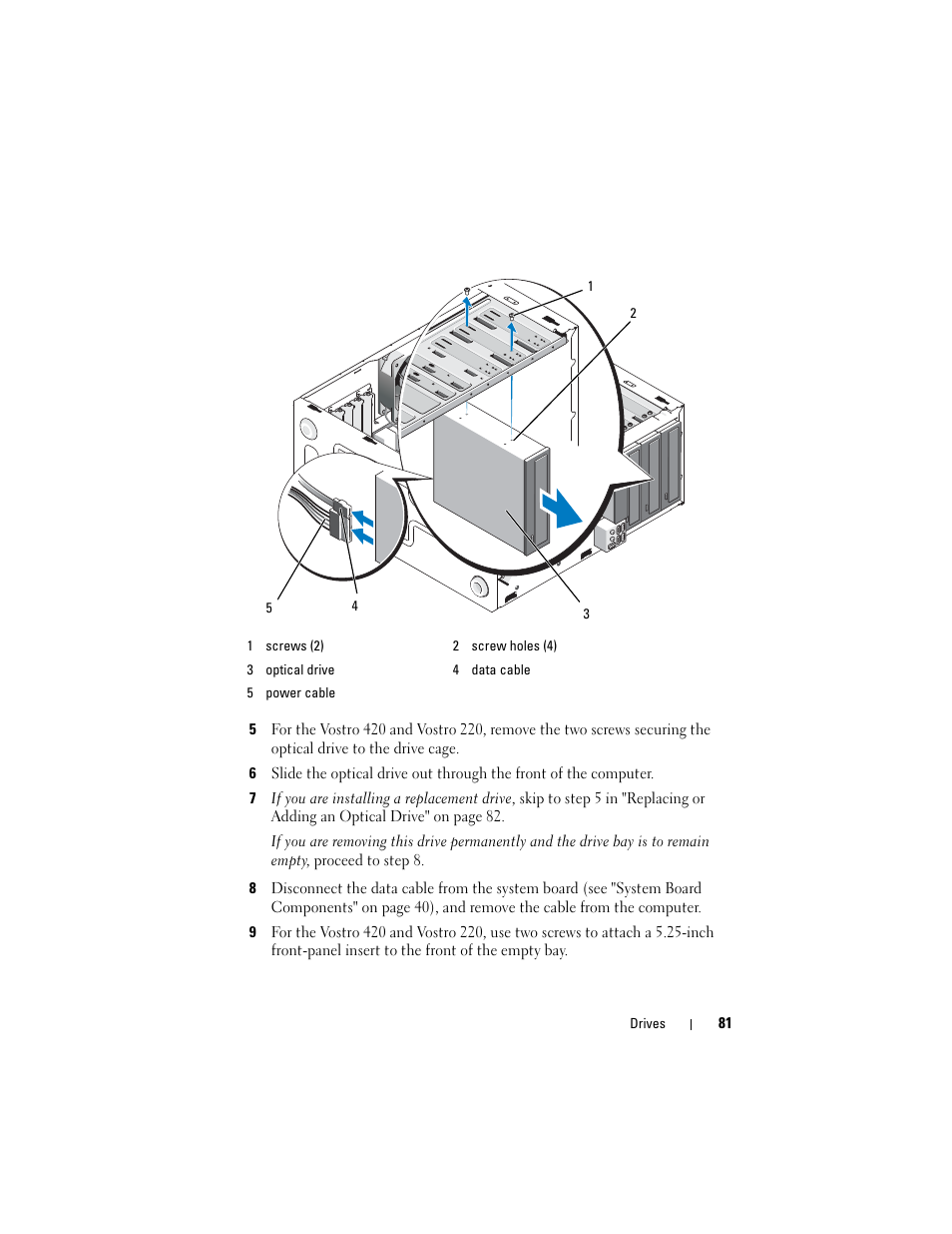 Dell Vostro 220 (Late 2008) User Manual | Page 81 / 138