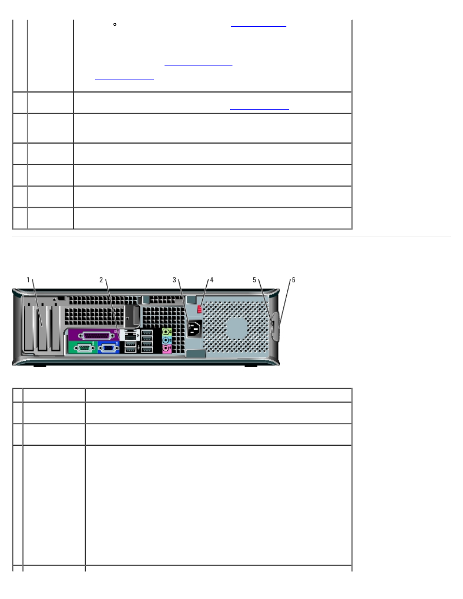 Back view | Dell OptiPlex GX280 User Manual | Page 243 / 364