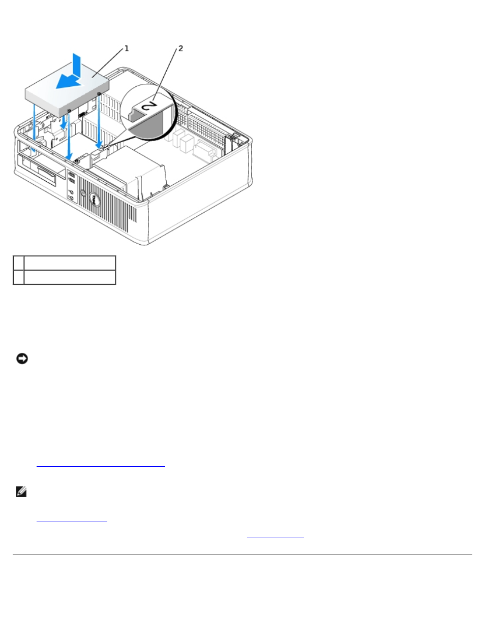 Cd/dvd drive, Remove the cd/dvd drive, Remove the cd/dvd drive and carefully set it aside | Dell OptiPlex GX280 User Manual | Page 257 / 364