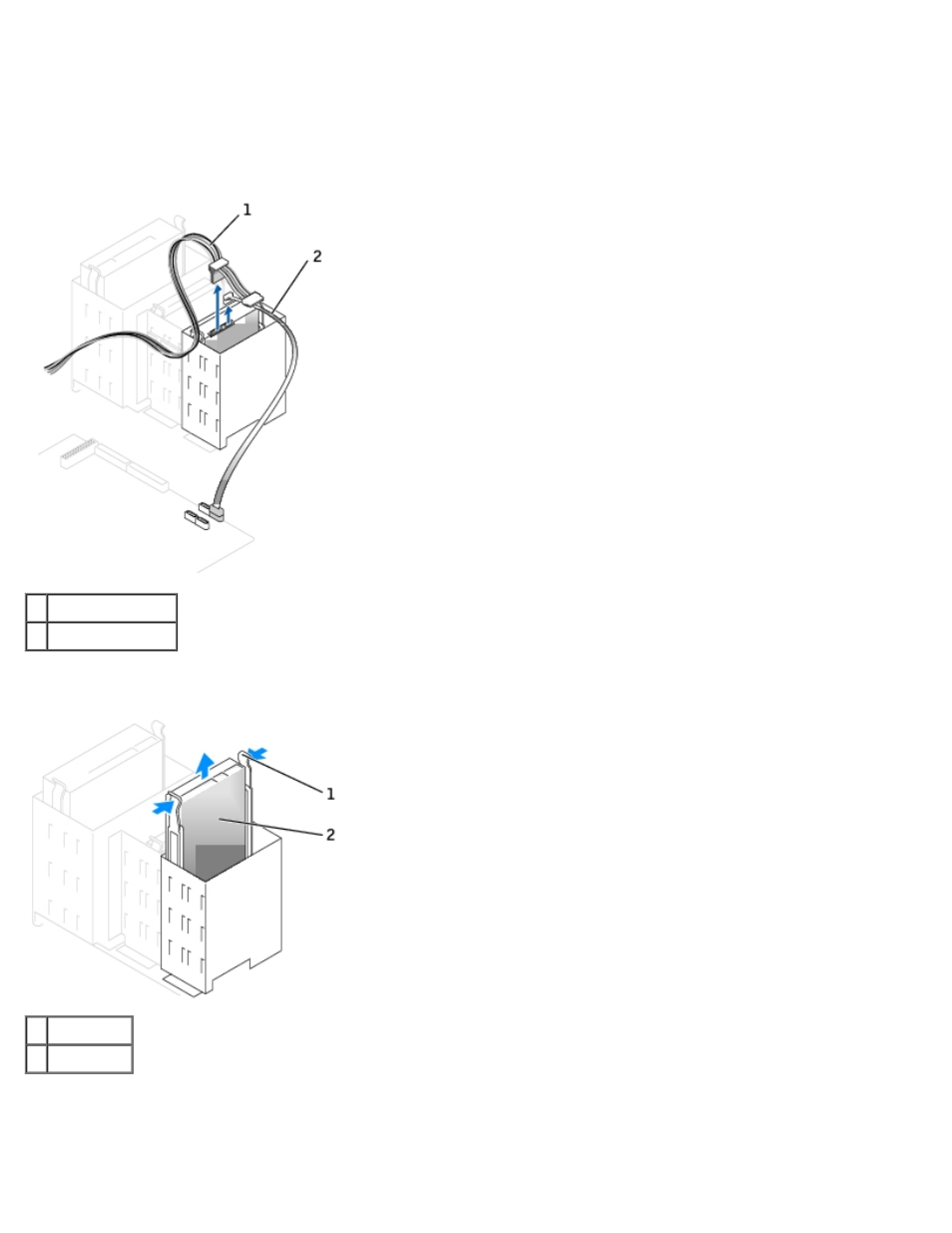 Removing a hard drive, Installing a hard drive | Dell OptiPlex GX280 User Manual | Page 293 / 364