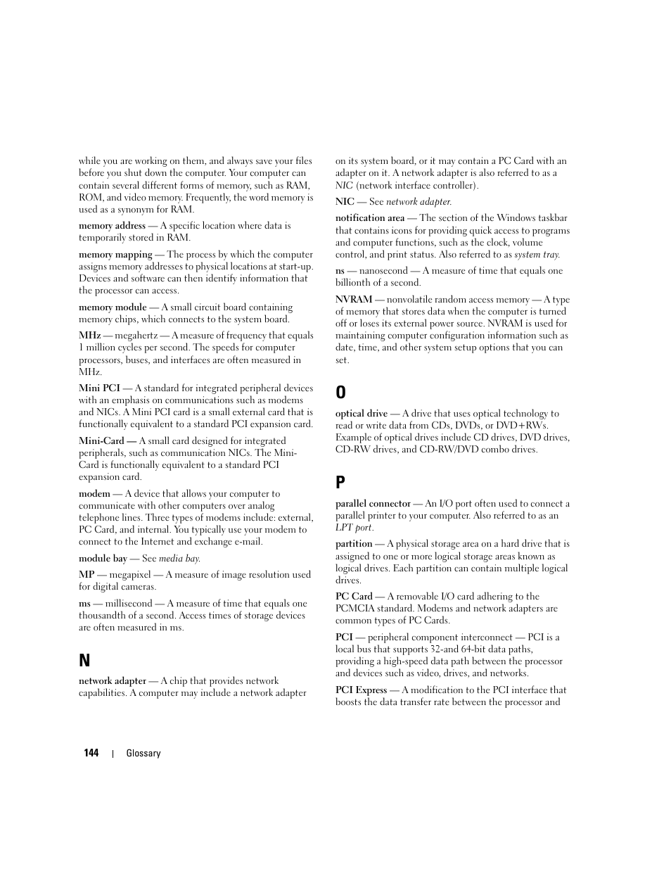 Dell Latitude D430 (Mid 2007) User Manual | Page 144 / 150
