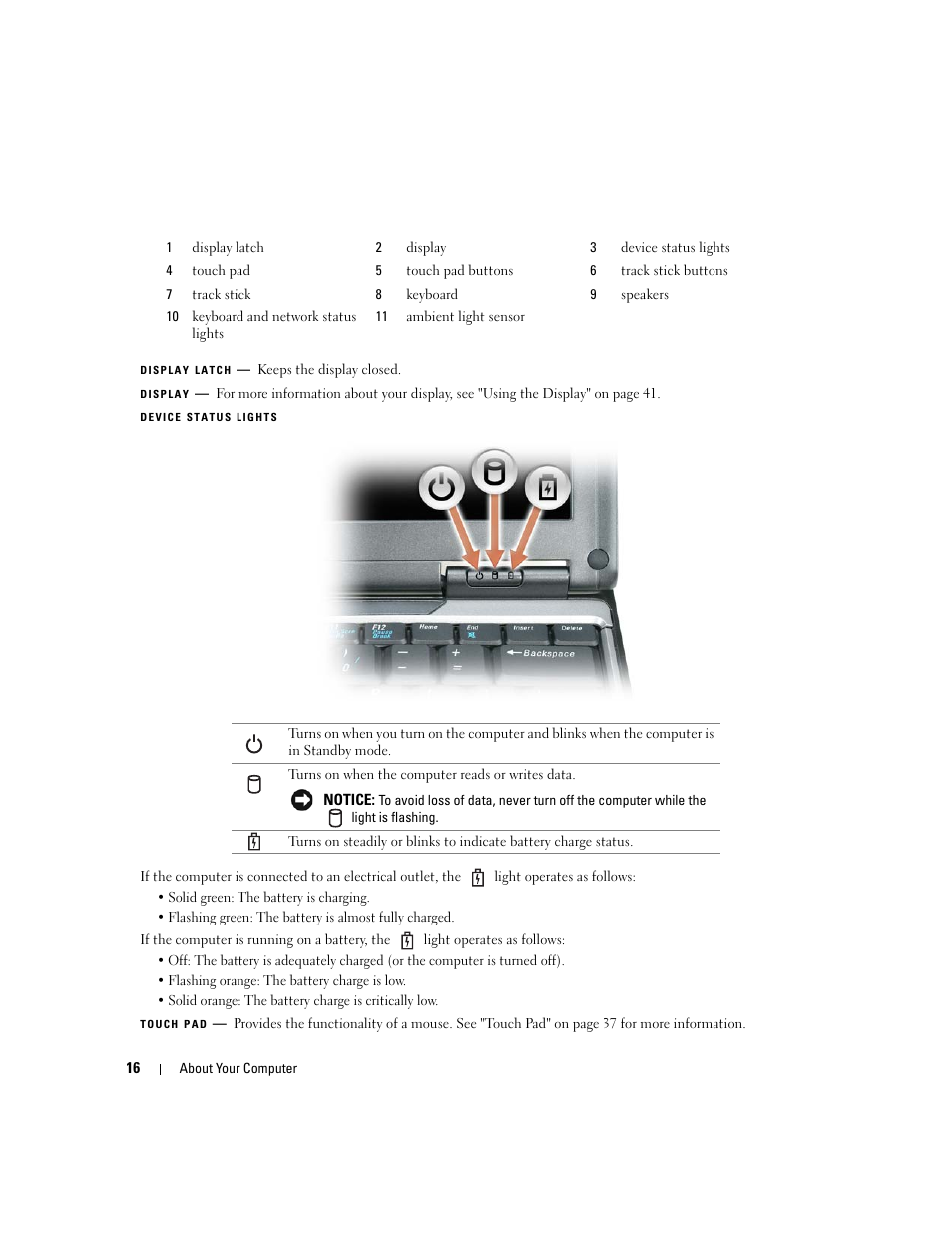 Dell Latitude D430 (Mid 2007) User Manual | Page 16 / 150