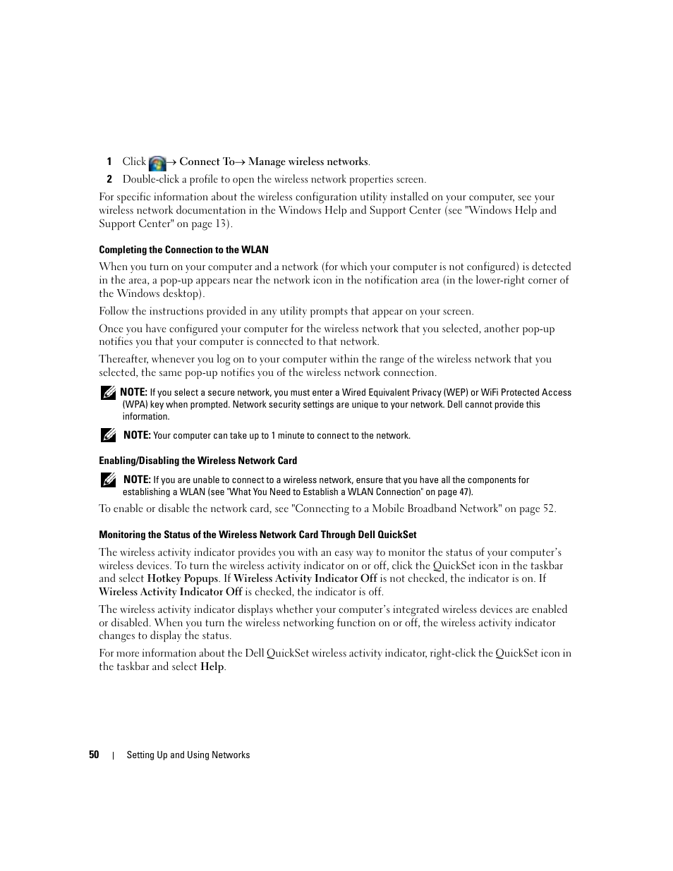 Dell Latitude D430 (Mid 2007) User Manual | Page 50 / 150