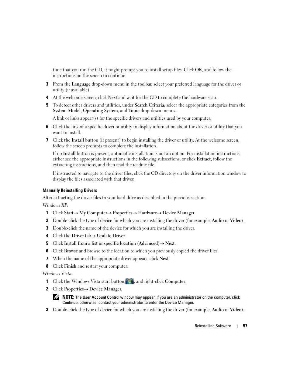 Dell Latitude D430 (Mid 2007) User Manual | Page 97 / 150