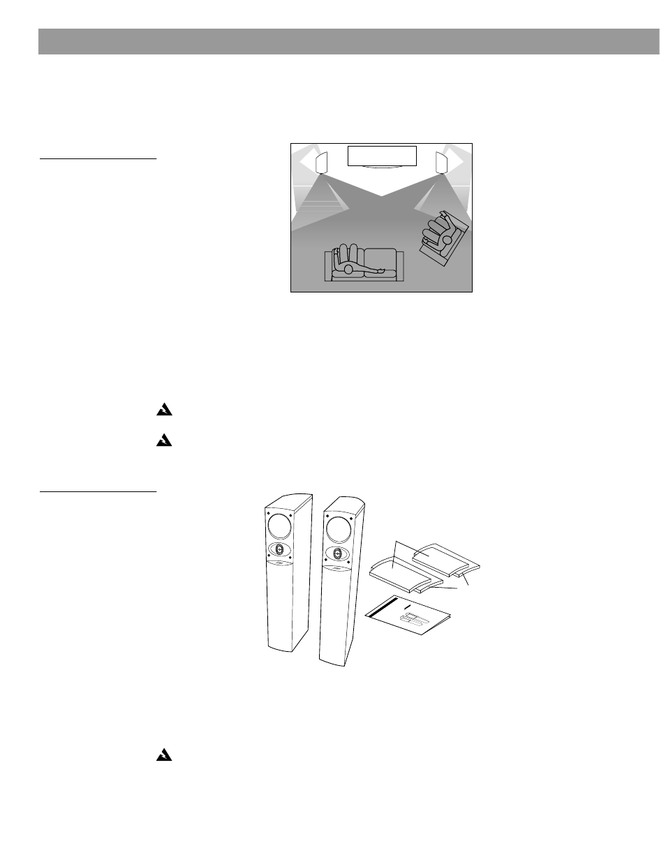 Setting up introduction, Unpacking the speakers, Attaching the speaker grilles | Bose 601TM User Manual | Page 4 / 11