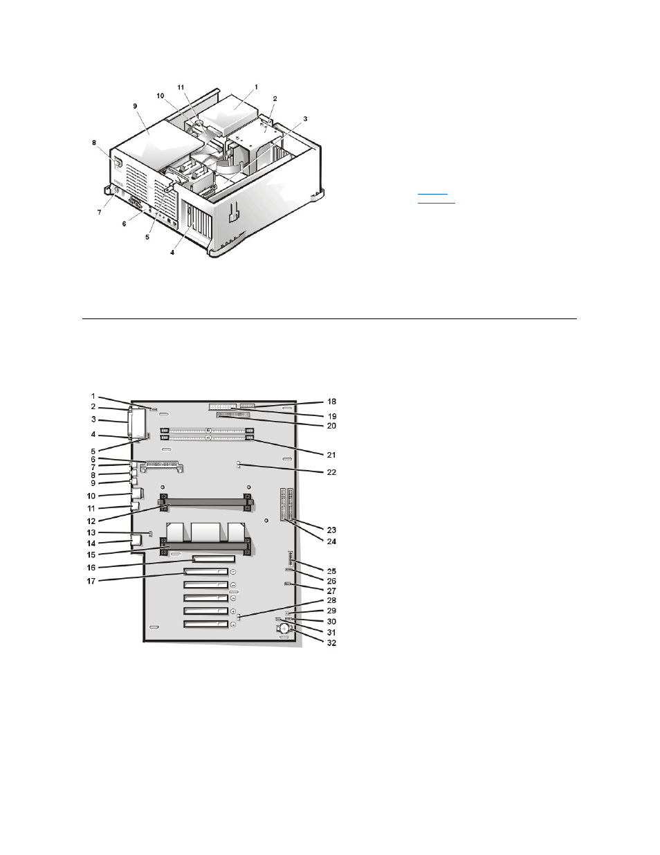 System board components, Figure 8 | Dell Precision 220 User Manual | Page 45 / 100