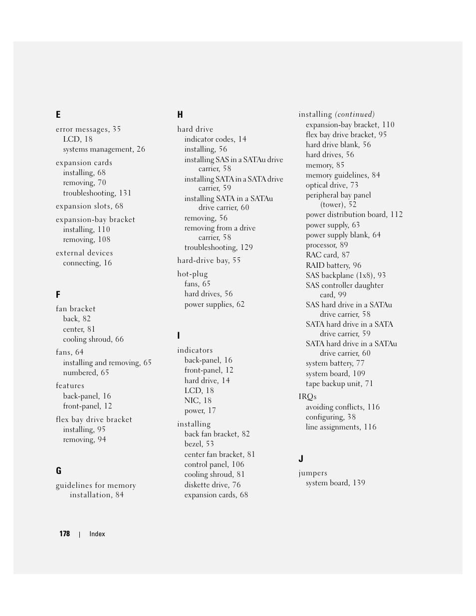 Dell PowerEdge 2900 User Manual | Page 178 / 182