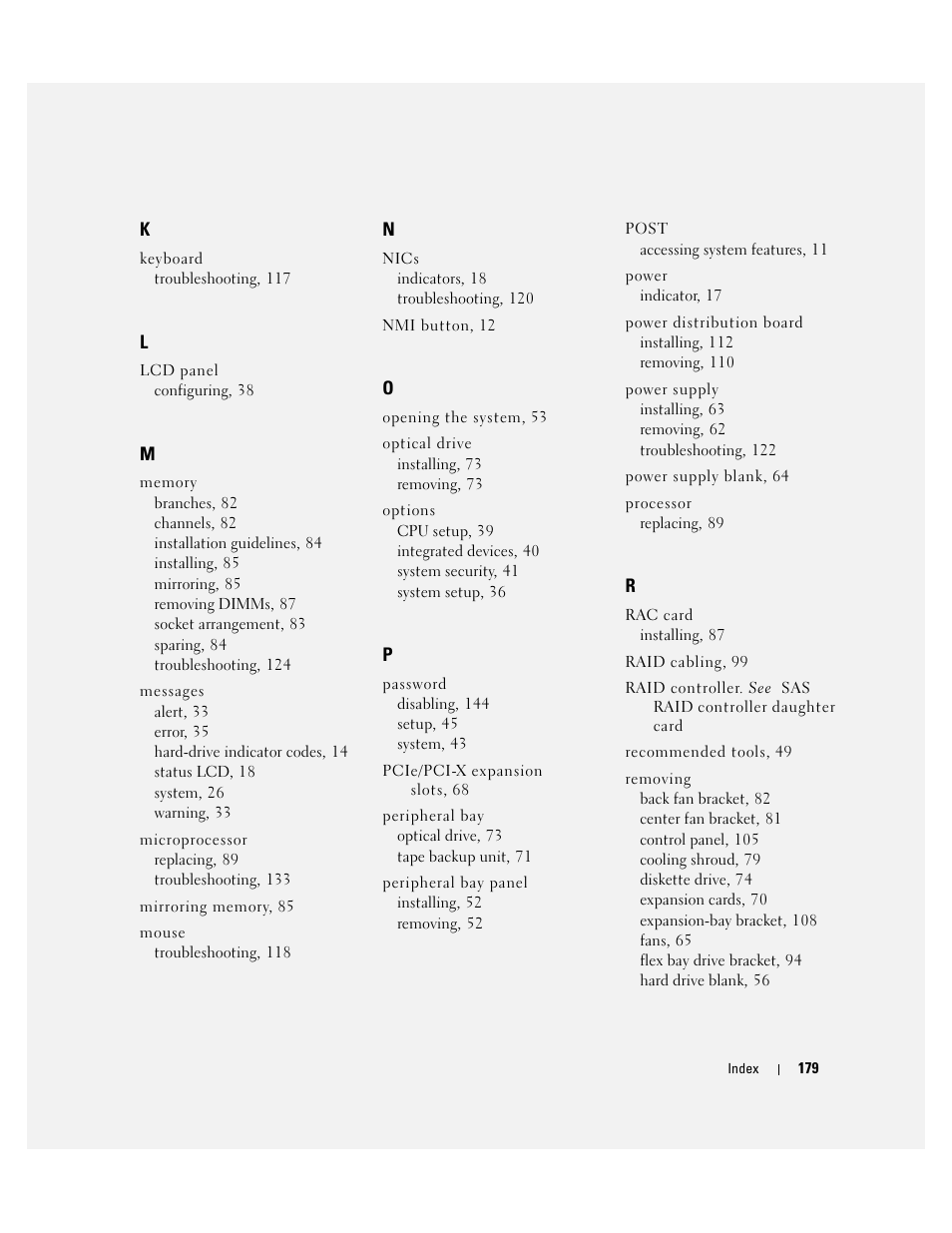 Dell PowerEdge 2900 User Manual | Page 179 / 182