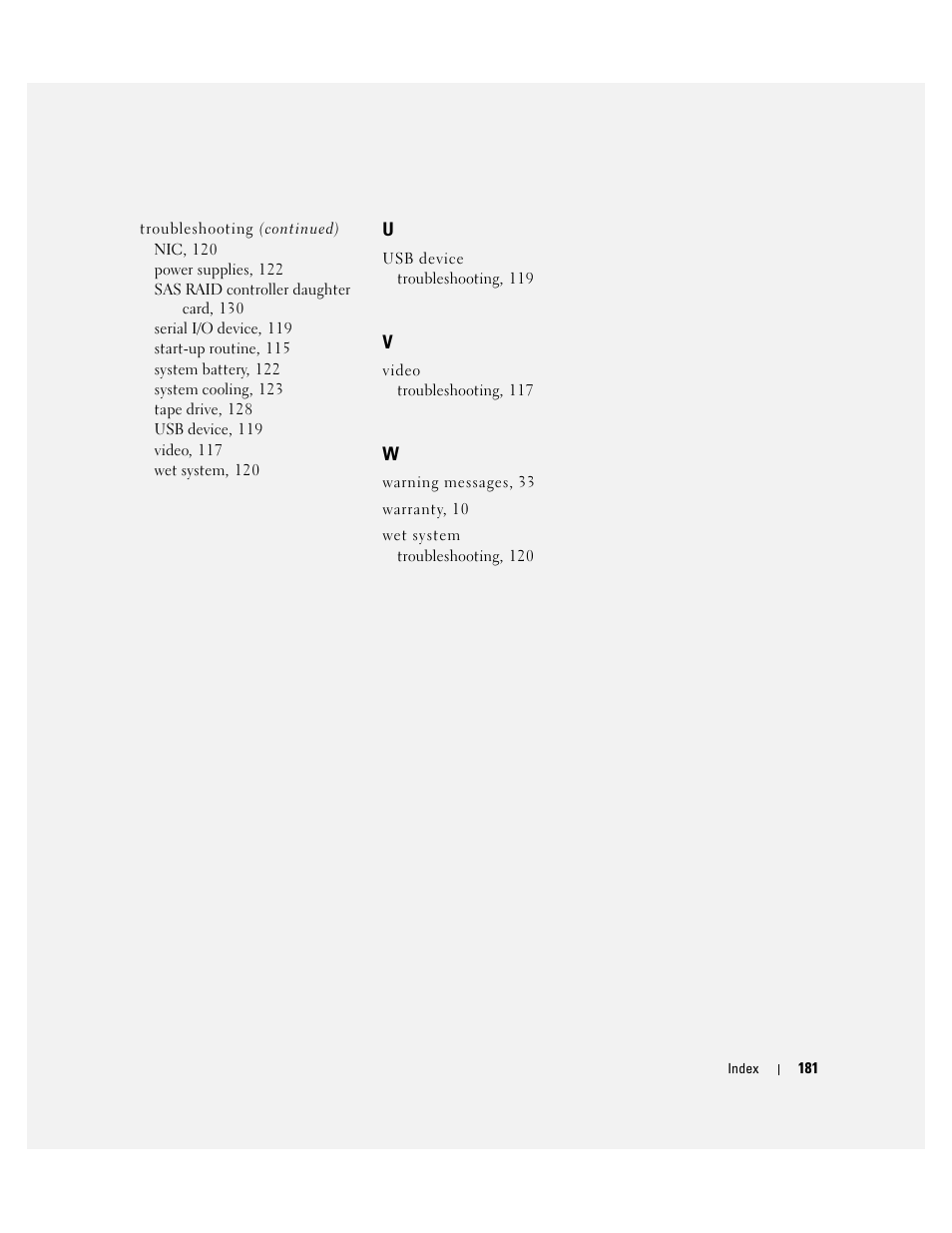 Dell PowerEdge 2900 User Manual | Page 181 / 182