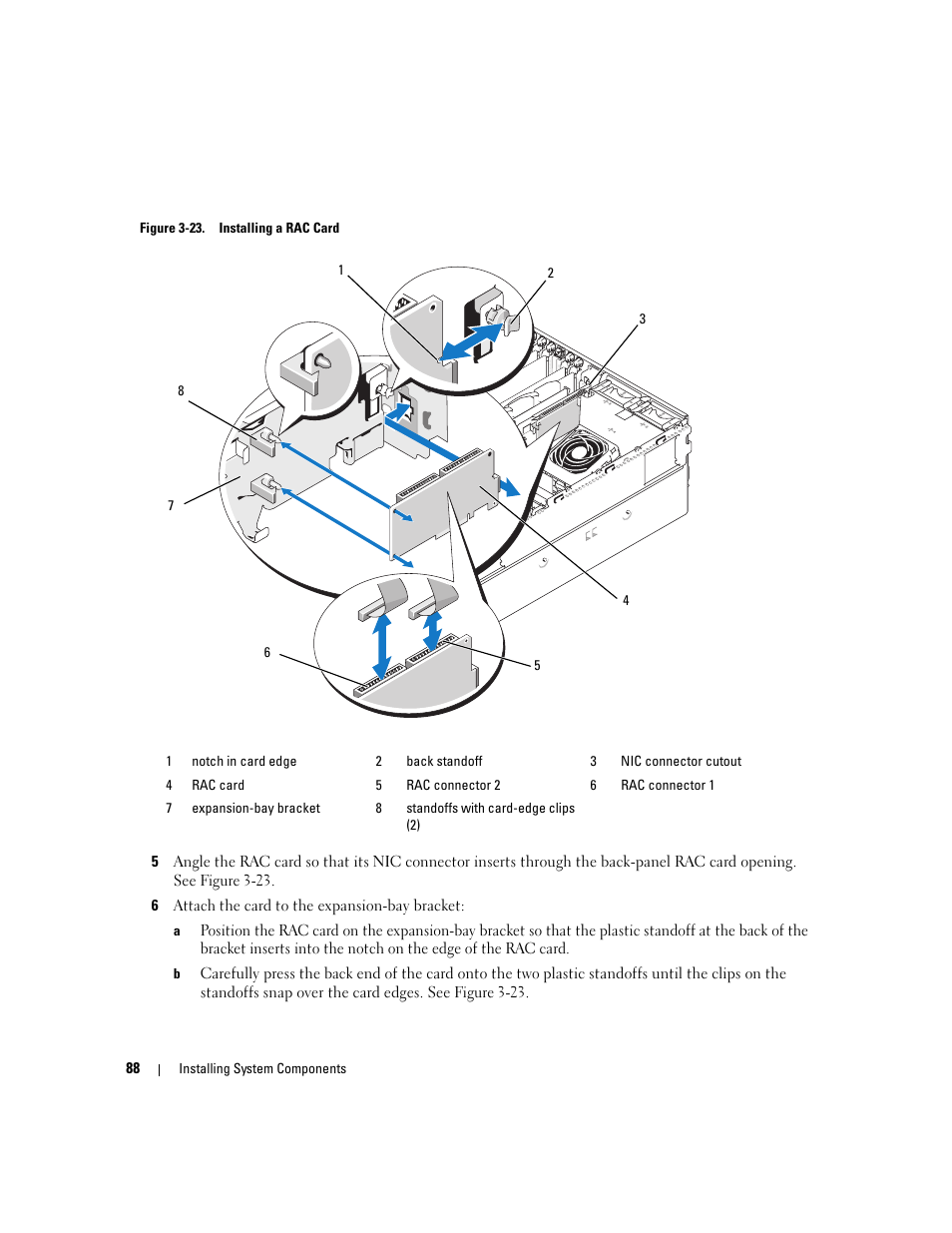 The system back panel. see figure 3-23 | Dell PowerEdge 2900 User Manual | Page 88 / 182