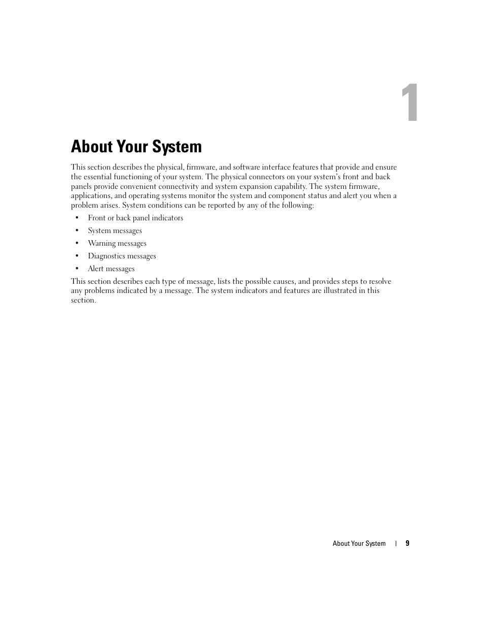 About your system | Dell PowerEdge 2900 User Manual | Page 9 / 182