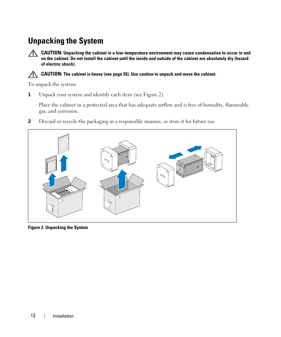 Unpacking the system | Dell UPS 500T User Manual | Page 12 / 63